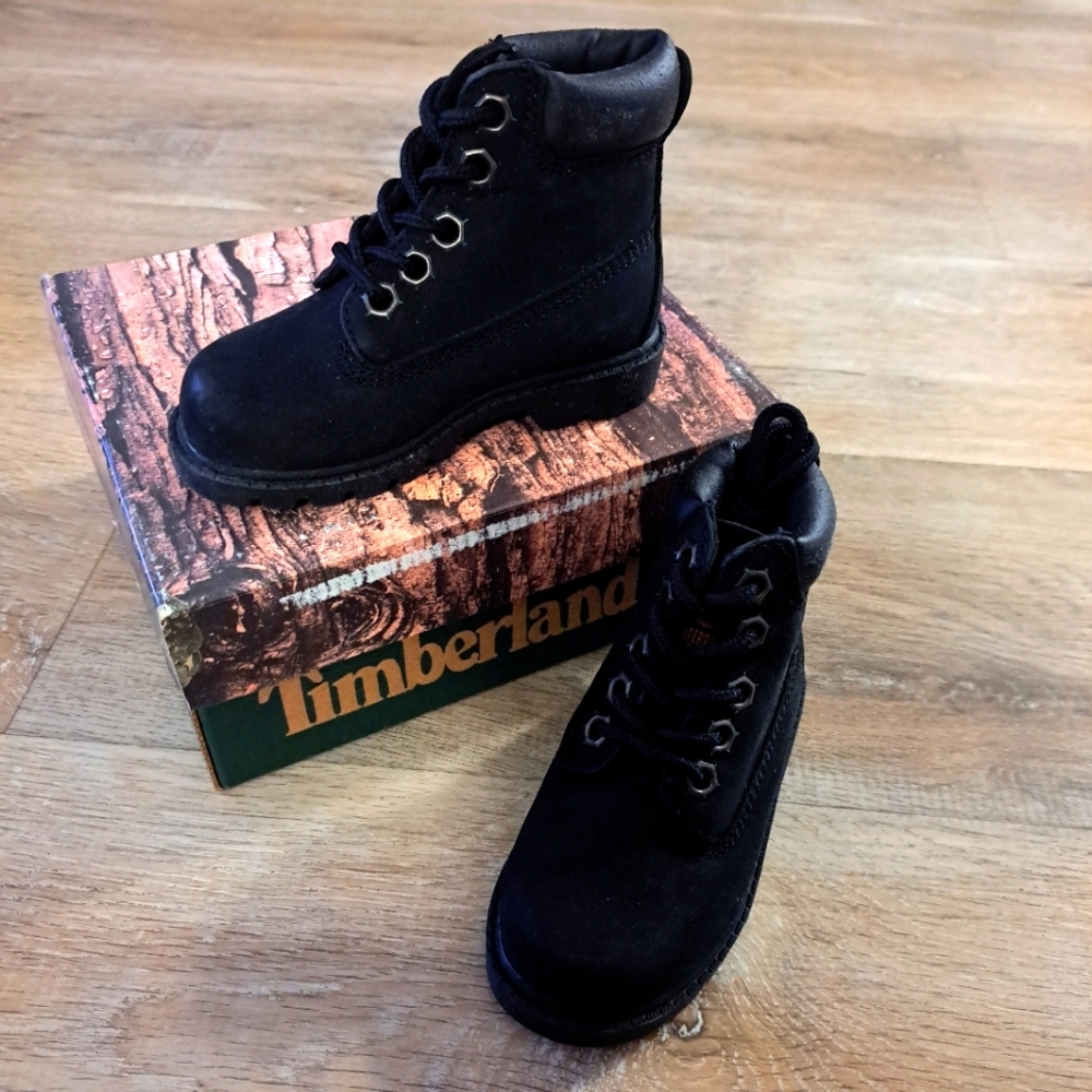Timberland Children's Toddler Classic Black 6" Boots Baby's Size 5.5